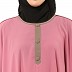 Kaftan with fashionable buttons- Puce Pink